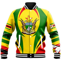 Wonder Print Shop Clothing - Zimbabwe Action Flag Baseball Jacket RLT7 - Wonder Print Shop
