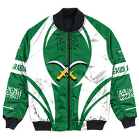 Getteestore Clothing - Saudi Arabia Action Flag Bomber Jacket RLT7 - Wonder Print Shop