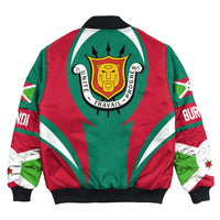Wonder Print Shop Clothing - Burundi Action Flag Bomber Jacket RLT7 - Wonder Print Shop