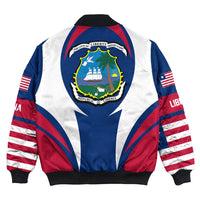 Wonder Print Shop Clothing - Liberia Action Flag Bomber Jacket RLT7 - Wonder Print Shop