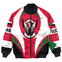 Wonder Print Shop Clothing - Sudan Action Flag Bomber Jacket RLT7 - Wonder Print Shop
