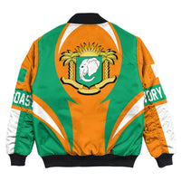 Wonder Print Shop Clothing - Ivory Coast Action Flag Bomber Jacket RLT7 - Wonder Print Shop