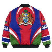Wonder Print Shop Clothing - Gambia Action Flag Bomber Jacket RLT7 - Wonder Print Shop