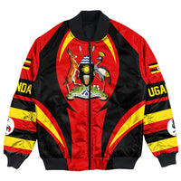 Wonder Print Shop Clothing - Uganda Action Flag Bomber Jacket RLT7 - Wonder Print Shop