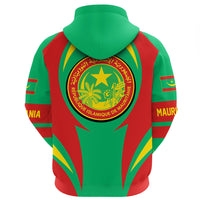 Mauritania Hoodie Action Flag RLT7 - Wonder Print Shop