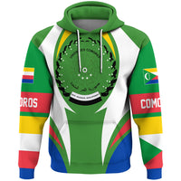 Comoros Hoodie Action Flag RLT7 - Wonder Print Shop