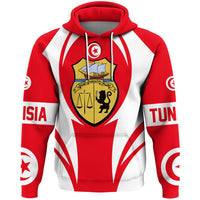 Tunisia Hoodie Action Flag RLT7 - Wonder Print Shop