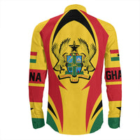 Wonder Print Shop Clothing - Ghana Action Flag Long Sleeves Button Shirt RLT7 - Wonder Print Shop