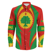 Wonder Print Shop Clothing - Oromo Action Flag Long Sleeves Button Shirt RLT7 - Wonder Print Shop