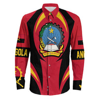 Wonder Print Shop Clothing - Angola Action Flag Long Sleeves Button Shirt RLT7 - Wonder Print Shop