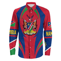 Wonder Print Shop Clothing - Nambia Action Flag Long Sleeves Button Shirt RLT7 - Wonder Print Shop