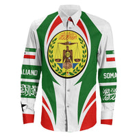 Wonder Print Shop Clothing - Somaliand Action Flag Long Sleeves Button Shirt RLT7 - Wonder Print Shop