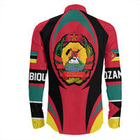 Wonder Print Shop Clothing - Mozambique Action Flag Long Sleeves Button Shirt RLT7 - Wonder Print Shop