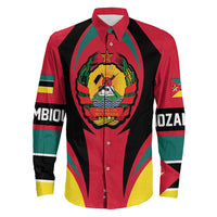 Wonder Print Shop Clothing - Mozambique Action Flag Long Sleeves Button Shirt RLT7 - Wonder Print Shop