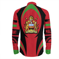 Wonder Print Shop Clothing - Malawi Action Flag Long Sleeves Button Shirt RLT7 - Wonder Print Shop