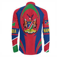 Wonder Print Shop Clothing - Nambia Action Flag Long Sleeves Button Shirt RLT7 - Wonder Print Shop