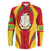 Wonder Print Shop Clothing - Guinea Action Flag Long Sleeves Button Shirt RLT7 - Wonder Print Shop