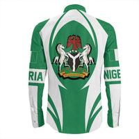 Wonder Print Shop Clothing - Nigeria Action Flag Long Sleeves Button Shirt RLT7 - Wonder Print Shop