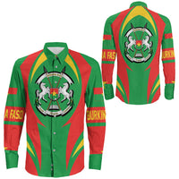 Wonder Print Shop Clothing - Burkina Faso Action Flag Long Sleeves Button Shirt RLT7 - Wonder Print Shop