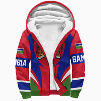 Wonder Print Shop Clothing - Gambia Action Flag Sherpa Hoodie RLT7 - Wonder Print Shop