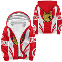 Wonder Print Shop Clothing - Tunisia Action Flag Sherpa Hoodie RLT7 - Wonder Print Shop