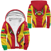 Wonder Print Shop Clothing - Guinea Bissau Action Flag Sherpa Hoodie RLT7 - Wonder Print Shop
