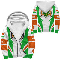 Wonder Print Shop Clothing - Niger Action Flag Sherpa Hoodie RLT7 - Wonder Print Shop
