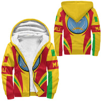 Wonder Print Shop Clothing - Mali Action Flag Sherpa Hoodie RLT7 - Wonder Print Shop