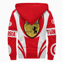 Wonder Print Shop Clothing - Tunisia Action Flag Sherpa Hoodie RLT7 - Wonder Print Shop