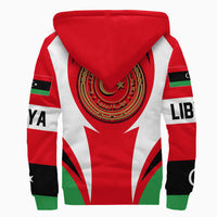 Wonder Print Shop Clothing - Libya Action Flag Sherpa Hoodie RLT7 - Wonder Print Shop