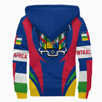 Wonder Print Shop Clothing - Central Africa Action Flag Sherpa Hoodie RLT7 - Wonder Print Shop