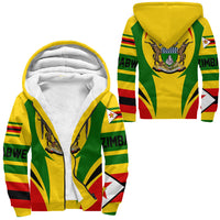 Wonder Print Shop Clothing - Zimbabwe Action Flag Sherpa Hoodie RLT7 - Wonder Print Shop