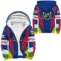 Wonder Print Shop Clothing - Central Africa Action Flag Sherpa Hoodie RLT7 - Wonder Print Shop