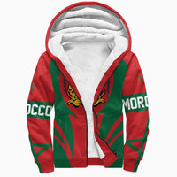 Wonder Print Shop Clothing - Morocco Action Flag Sherpa Hoodie RLT7 - Wonder Print Shop