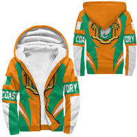 Wonder Print Shop Clothing - Ivory Coast Action Flag Sherpa Hoodie RLT7 - Wonder Print Shop