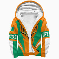 Wonder Print Shop Clothing - Ivory Coast Action Flag Sherpa Hoodie RLT7 - Wonder Print Shop