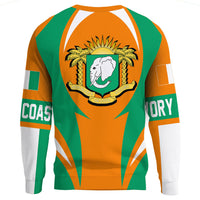 Wonder Print Shop Clothing - Ivory Coast Action Flag Sweatshirts RLT7 - Wonder Print Shop