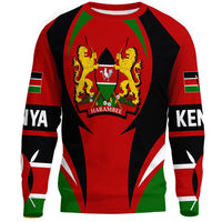 Wonder Print Shop Clothing - Kenya Action Flag Sweatshirts RLT7 - Wonder Print Shop