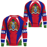 Wonder Print Shop Clothing - Gambia Action Flag Sweatshirts RLT7 - Wonder Print Shop
