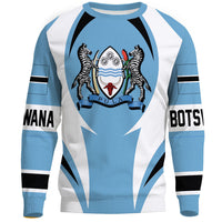 Wonder Print Shop Clothing - Botswana Action Flag Sweatshirts RLT7 - Wonder Print Shop