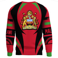 Wonder Print Shop Clothing - Malawi Action Flag Sweatshirts RLT7 - Wonder Print Shop