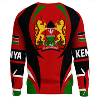 Wonder Print Shop Clothing - Kenya Action Flag Sweatshirts RLT7 - Wonder Print Shop