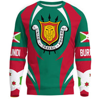 Wonder Print Shop Clothing - Burundi Action Flag Sweatshirts RLT7 - Wonder Print Shop