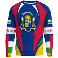Wonder Print Shop Clothing - Central Africa Action Flag Sweatshirts RLT7 - Wonder Print Shop