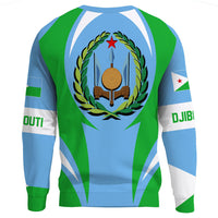 Wonder Print Shop Clothing - Djibouti Action Flag Sweatshirts RLT7 - Wonder Print Shop