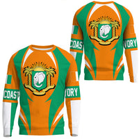 Wonder Print Shop Clothing - Ivory Coast Action Flag Sweatshirts RLT7 - Wonder Print Shop
