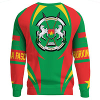 Wonder Print Shop Clothing - Burkina Faso Action Flag Sweatshirts RLT7 - Wonder Print Shop