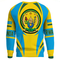 Wonder Print Shop Clothing - Rwanda Action Flag Sweatshirts RLT7 - Wonder Print Shop