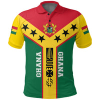 Ghana Polo Shirt Rising Symbol Adinkra Tattoo RLT7 - Wonder Print Shop