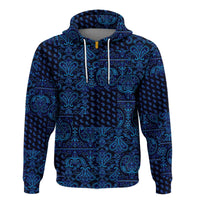 Paisley Bandana Pattern Seamless Blue Hoodie Ver.03 RLT13 - Wonder Print Shop